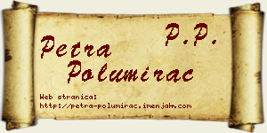 Petra Polumirac vizit kartica